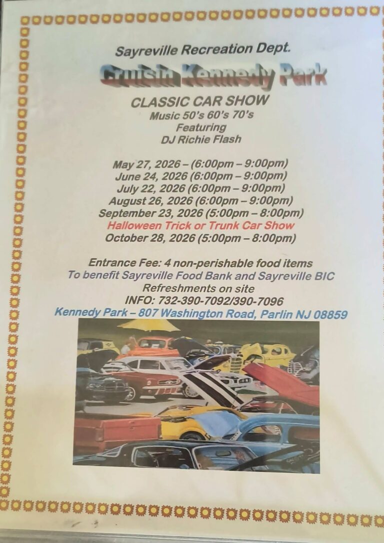 Flyer for Cruisin Kennedy Park Classic Car Show