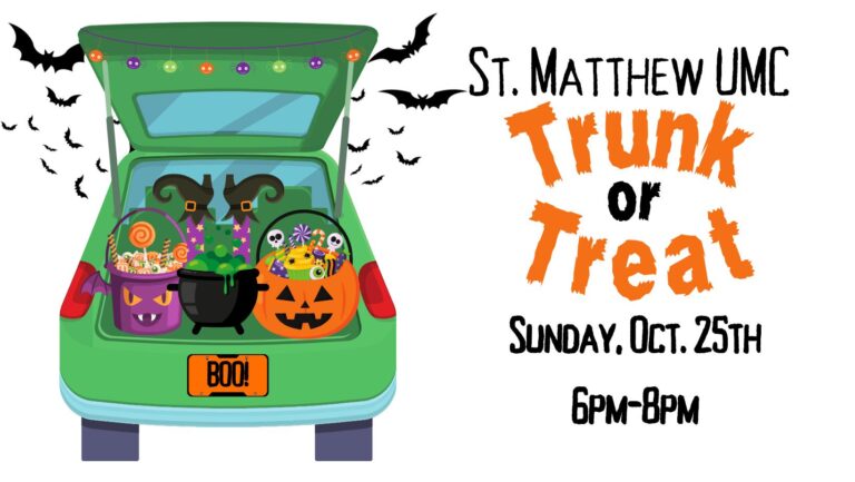 Flyer for Trunk or Treat at St. Matthew United Methodist