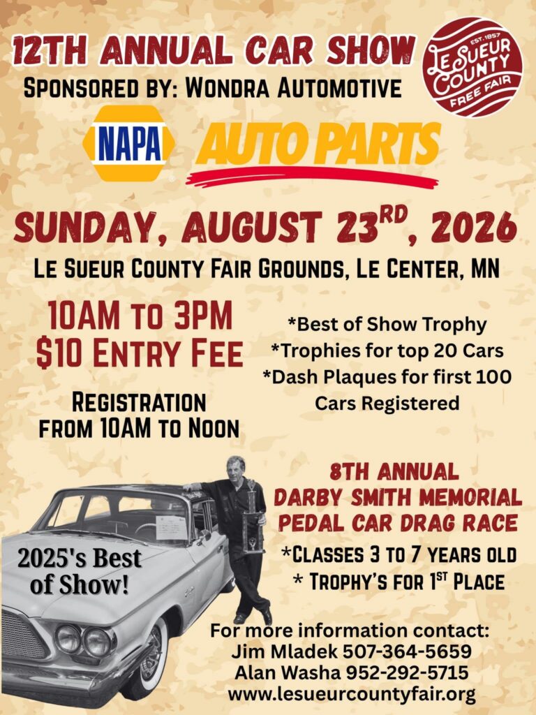 Flyer for 12th Annual Car Show Sponsored by Wondra Automotive