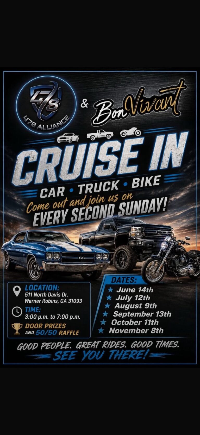 Flyer for 478 Alliance & Bon Vivant Cruise in