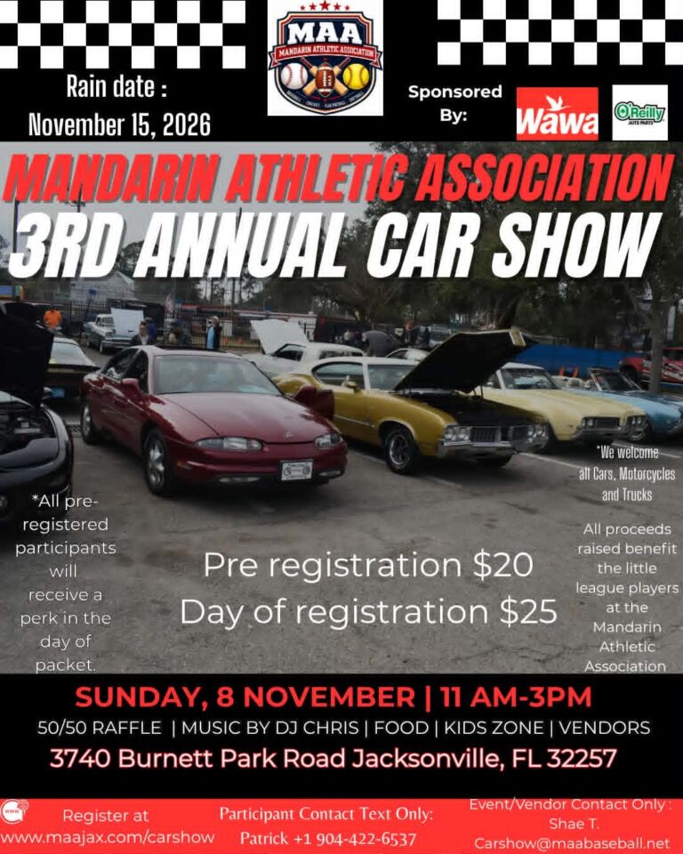 Flyer for MAA 3rd Annual Classic Car Show