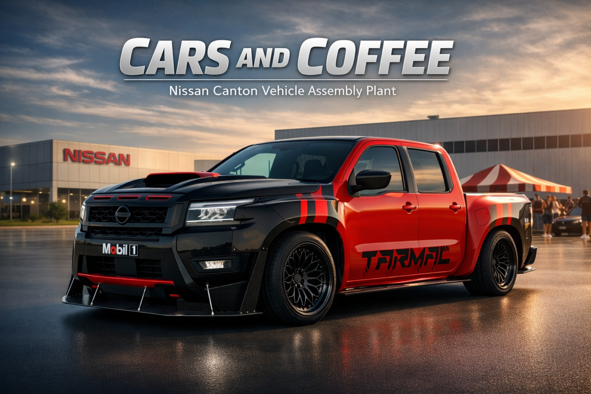 Nissan Canton Cars and Coffee Graphic
