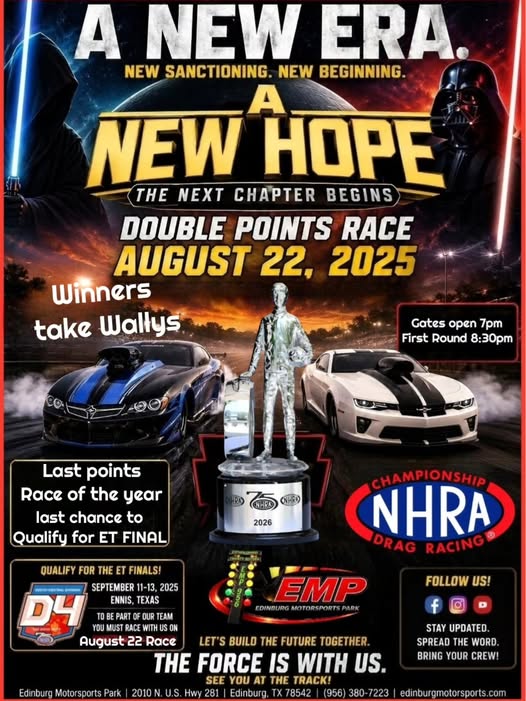 Flyer for A New Era New Hope Double Points Race