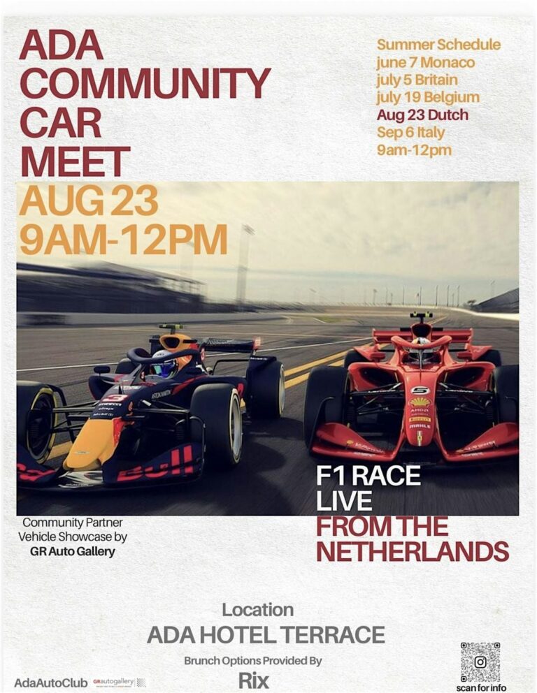 Flyer for Ada Community Car Meet