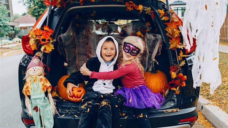 Flyer for The Church of Jesus Christ of Latter-day Saints Community Fall Festival Potluck and Trunk-or-Treat