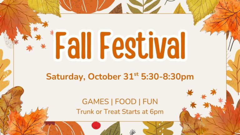 Flyer for Mount Vernon Baptist Church Fall Festival