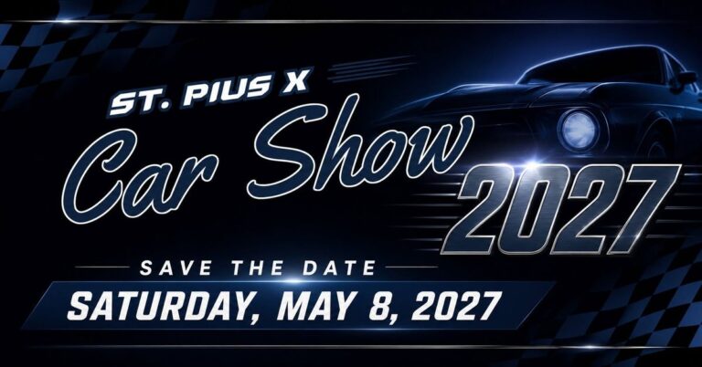 Flyer for St. Pius X Car Show
