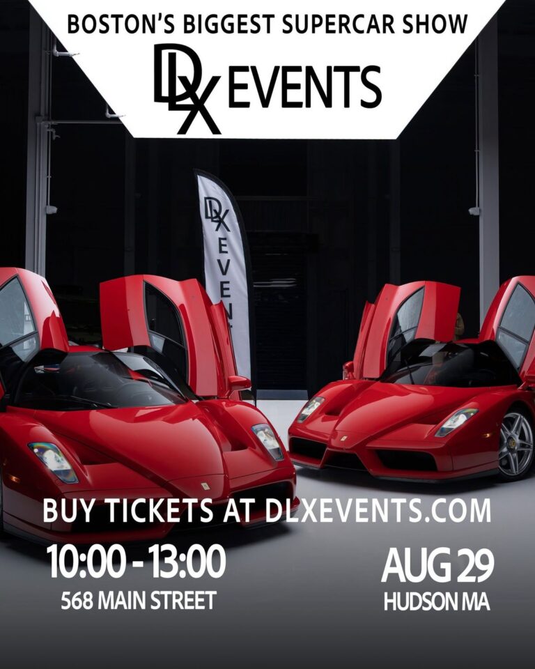 Flyer for DLX Events Boston’s Biggest Supercar Show