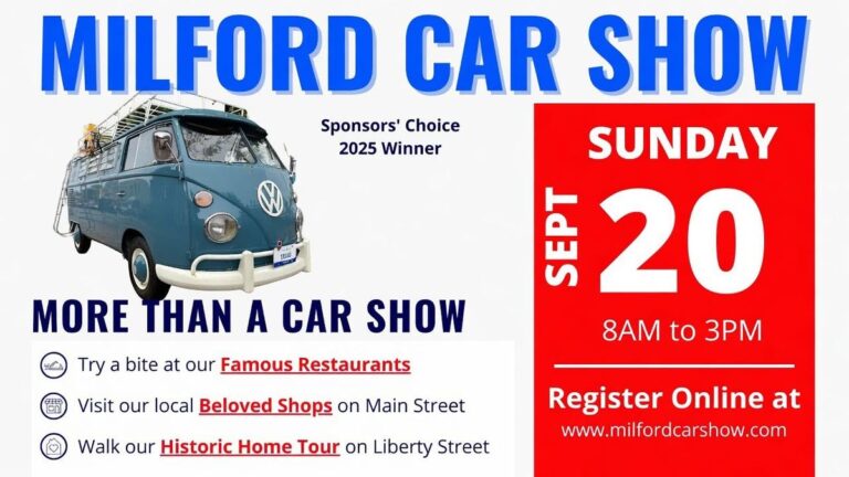 Flyer for Milford Car Show