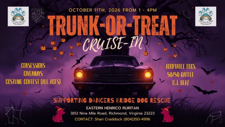 Flyer for Eastern Henrico Ruritan Trunk-or-Treat Cruise-In