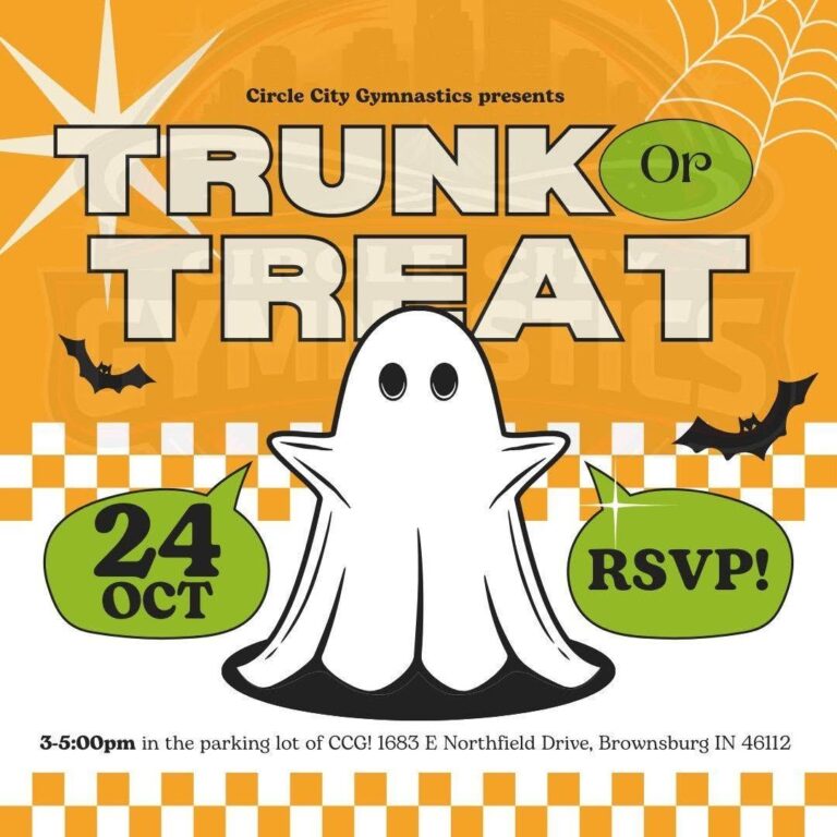 Flyer for Circle City Gymnastics Trunk or Treat