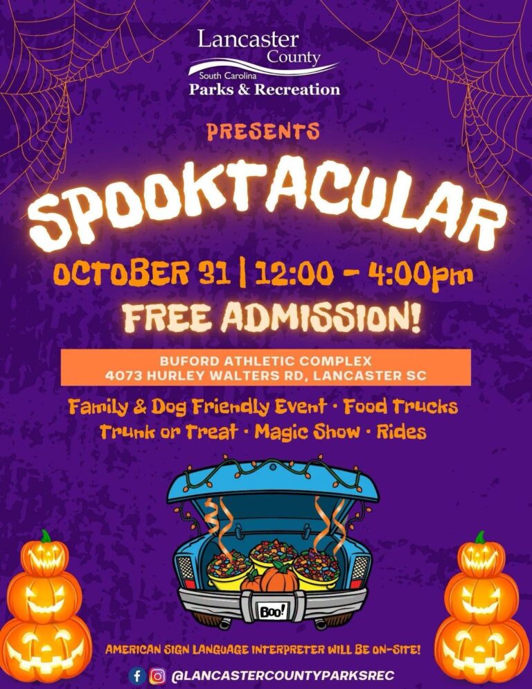 Flyer for Lancaster County Parks & Recreation Spooktacular