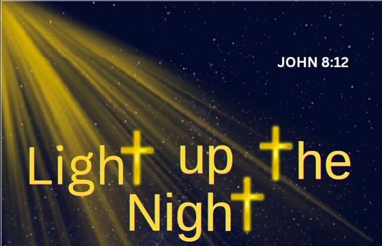 Flyer for The Christian Church West Union Illinois Light up the Night