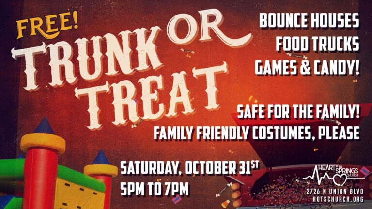Flyer for Heart of the Springs Church Trunk or Treat