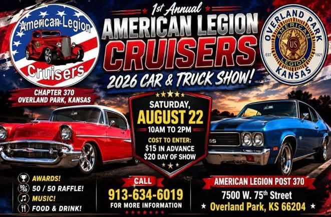 Flyer for American Legion Cruisers Car & Truck Show