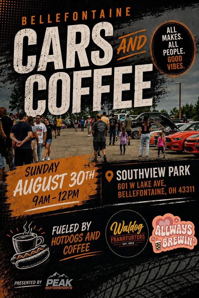 Flyer for Bellefontaine Cars and Coffee