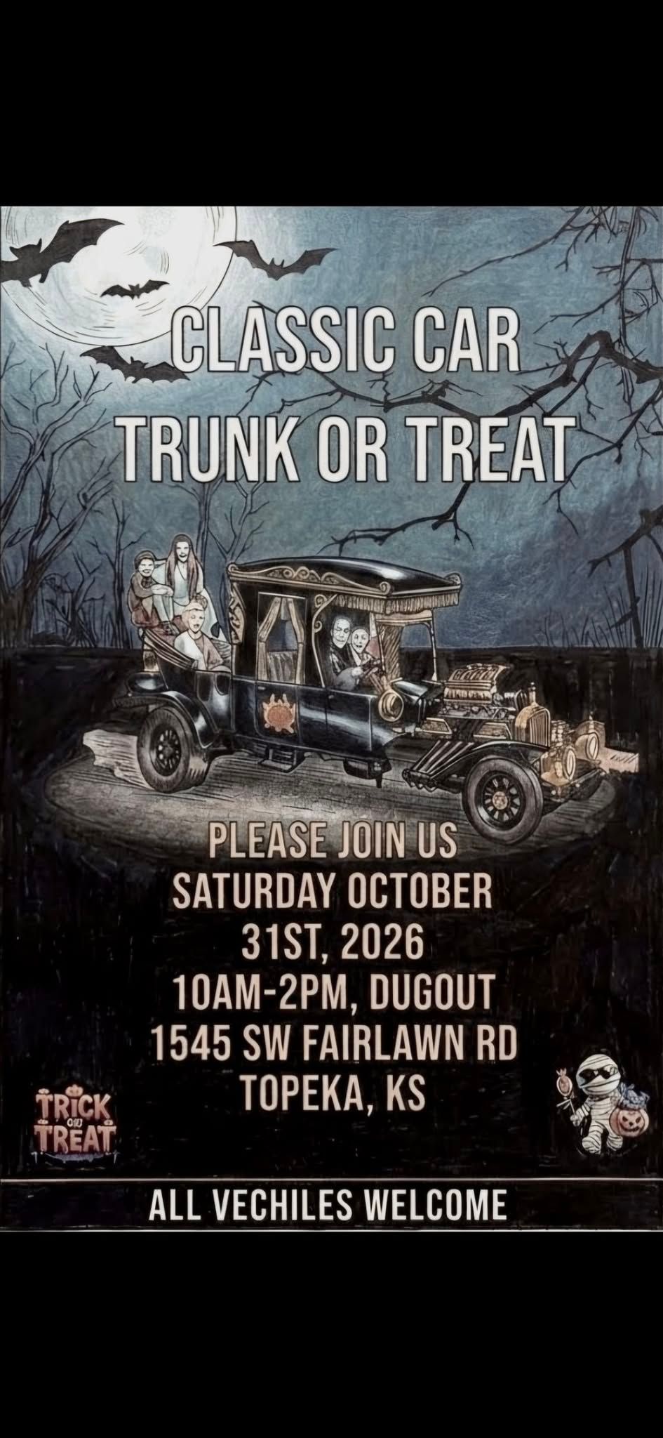 Classic Car Trunk or Treat Graphic