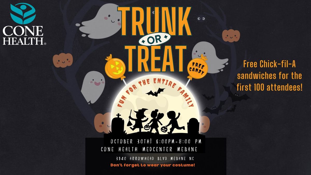 Cone Health MedCenter Mebane Trunk or Treat Graphic