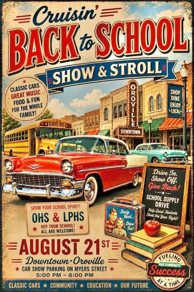 Flyer for Cruisin’ Back to School Show & Stroll