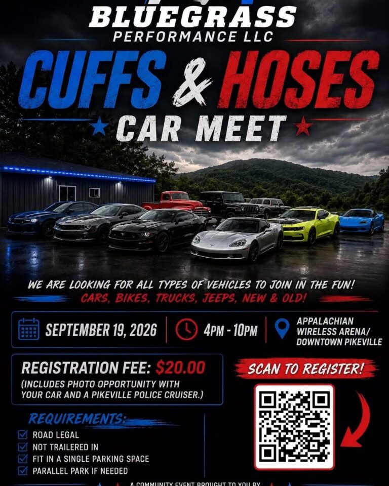 Flyer for Bluegrass Performance LLC Cuffs & Hoses Car Meet