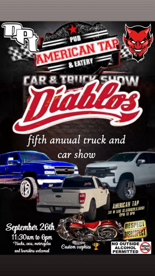 Flyer for Diablo’s Car & Truck Show