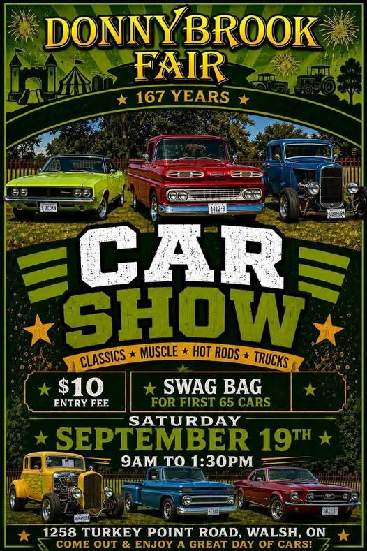 Flyer for Donnybrook Fair Car Show