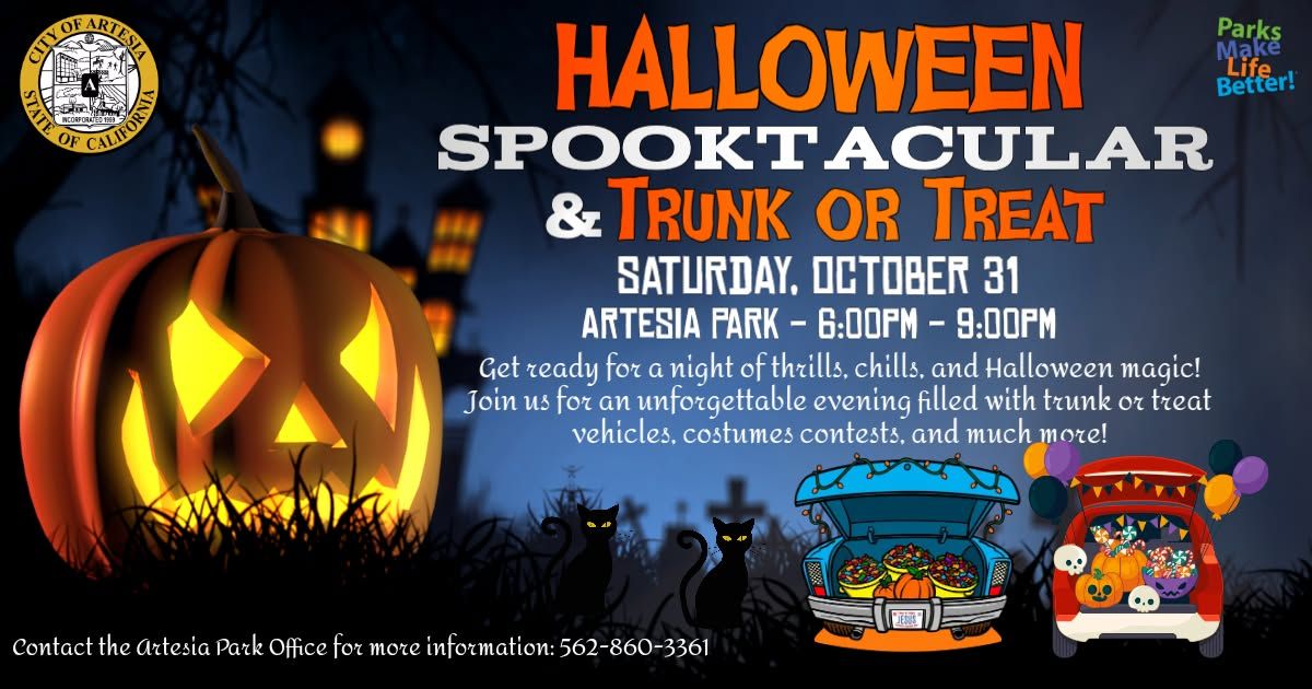 Halloween Spooktacular & Trunk or Treat by City of Artesia Graphic