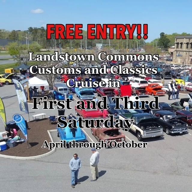 Flyer for Landstown Commons Customs and Classics Cruise in