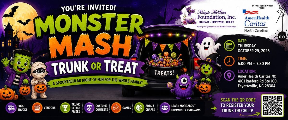 Margie McLean Foundation Monster Mash Trunk or Treat Graphic