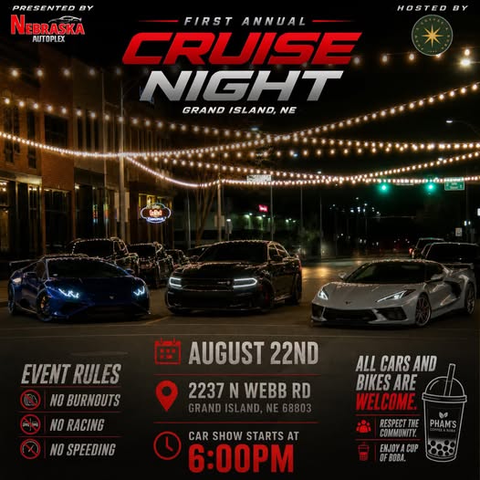 Flyer for Nebraska Autoplex Cruise Night