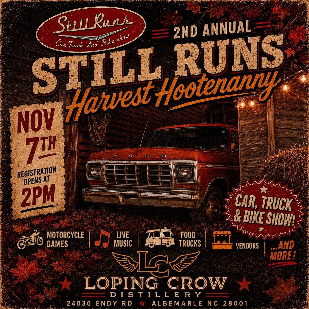 Still Runs Harvest Hootenanny Graphic