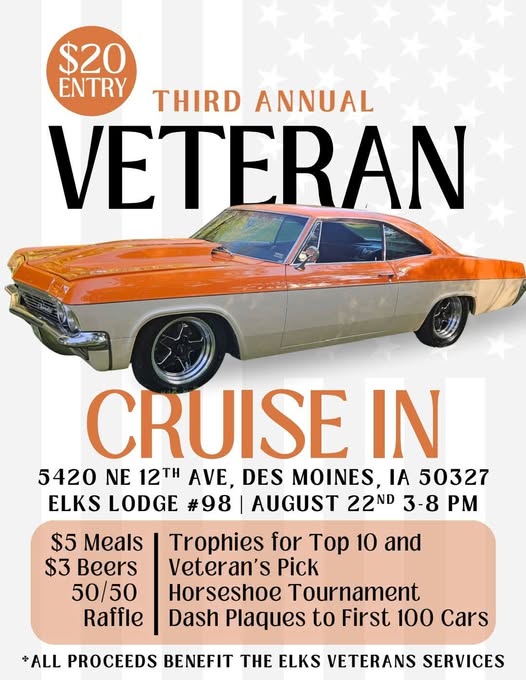 Flyer for Third Annual Veteran Cruise in