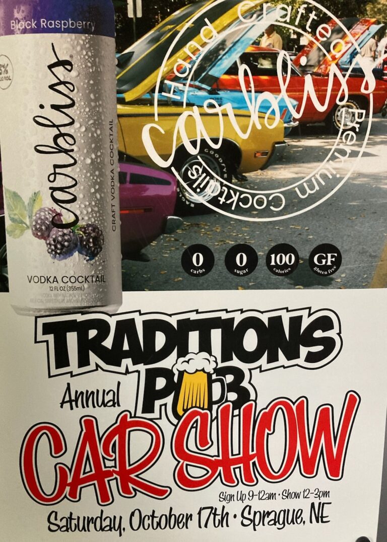 Flyer for Traditions Pub Annual Car Show