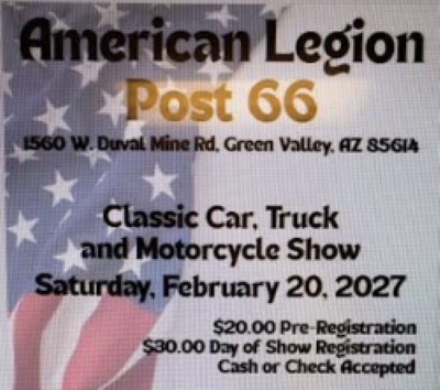 Flyer for 2027 2nd Annual Classic Car, Truck and Motorcycle Show
