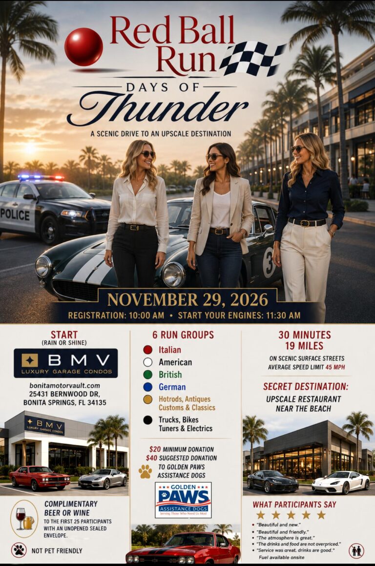 Flyer for BMV Days of Thunder Red Ball Run