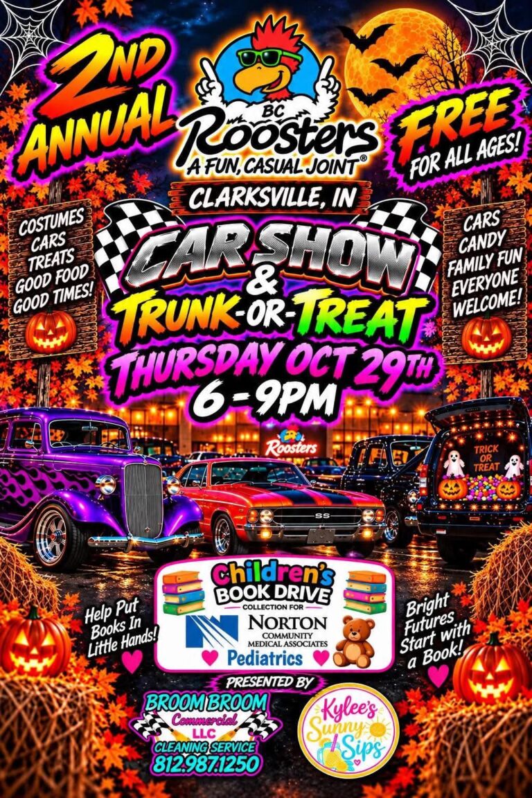 Flyer for 2nd Annual BC Roosters Car Show & Trunk-or-Treat