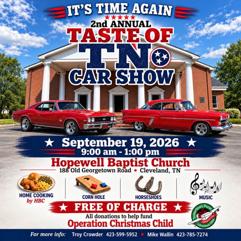 Flyer for 2nd Annual Taste of TN Car Show