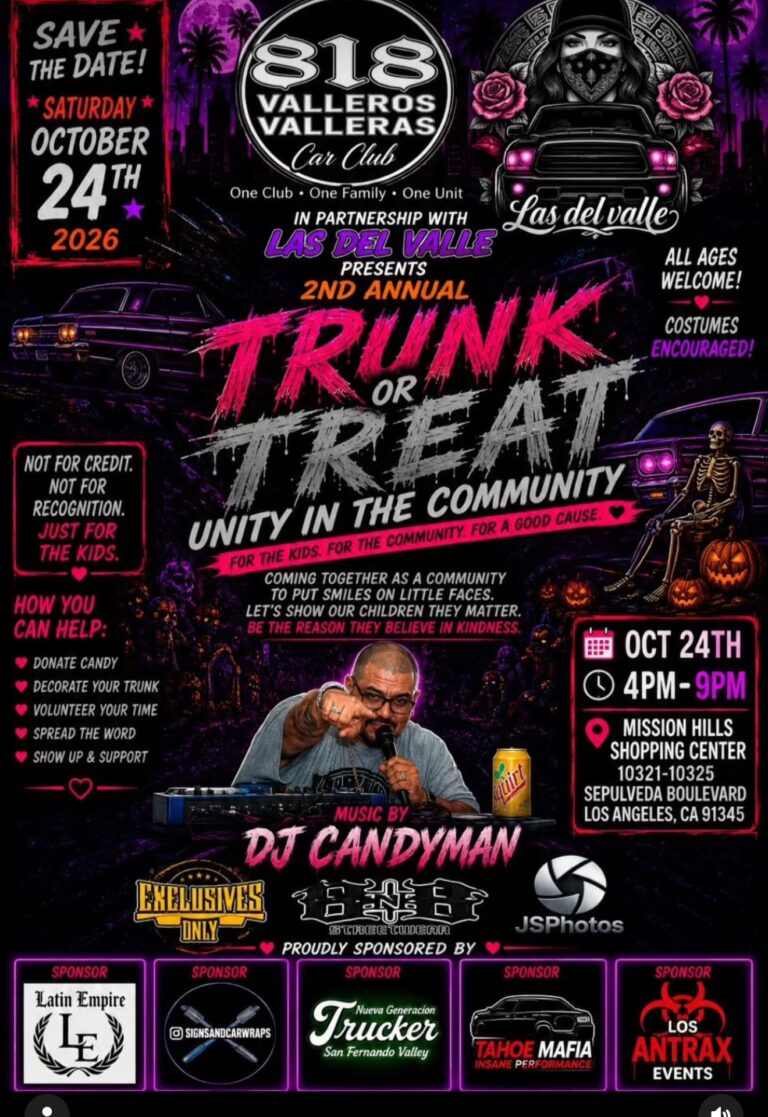 Flyer for 2nd Annual Trunk or Treat Unity in the Community