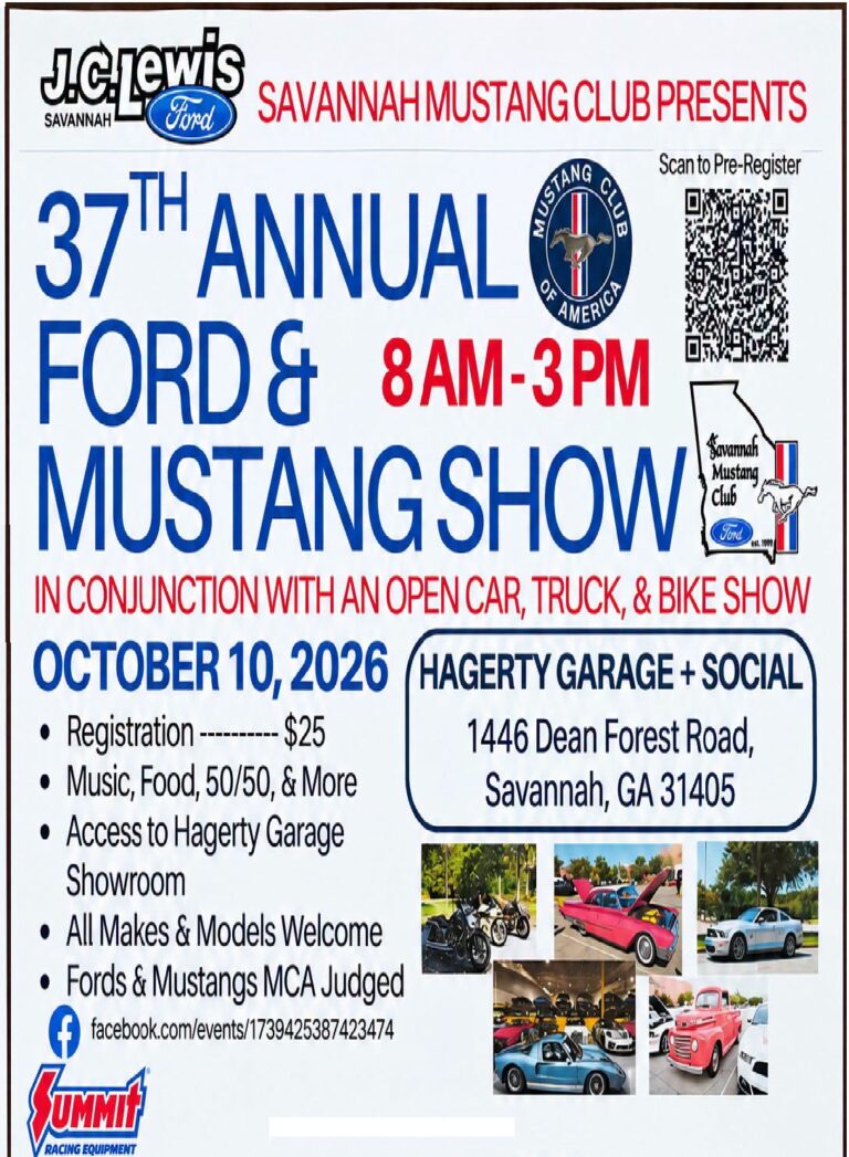 Flyer for 37th Annual Ford & Mustang Show