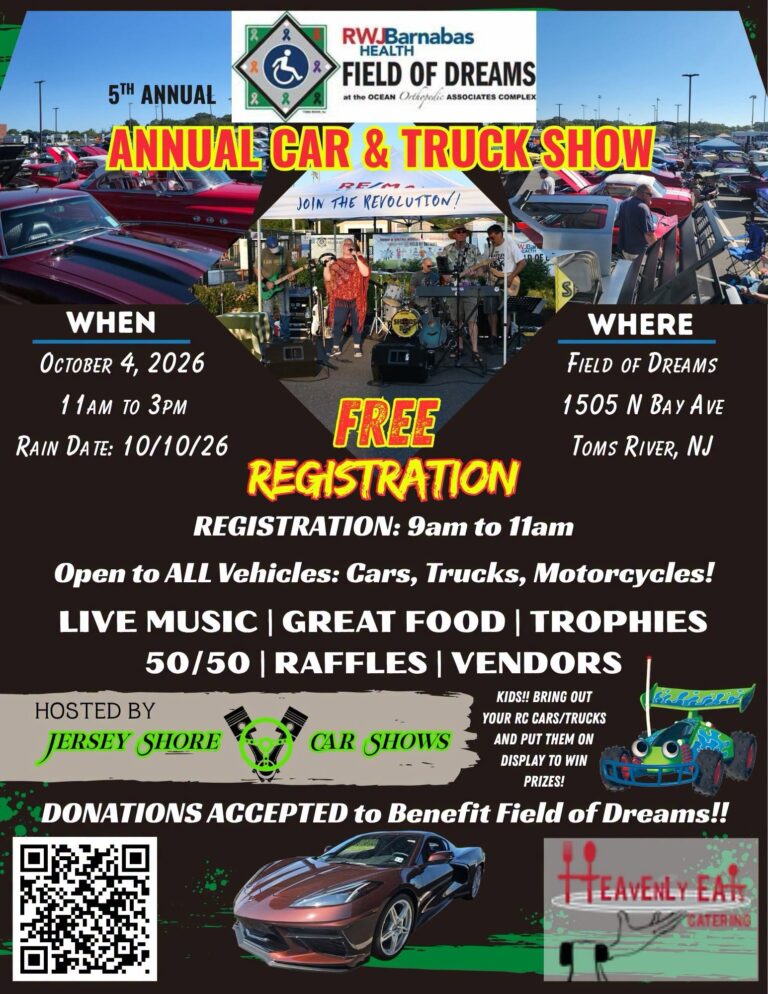 Flyer for 5th Annual Field of Dreams Car & Truck Show