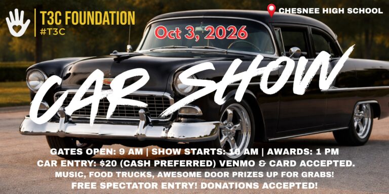 Flyer for 5th Annual T3C Foundation Car Show