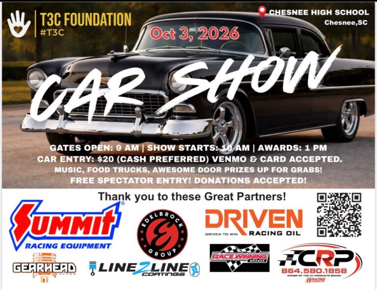 Flyer for 5th Annual T3C Foundation Car Show