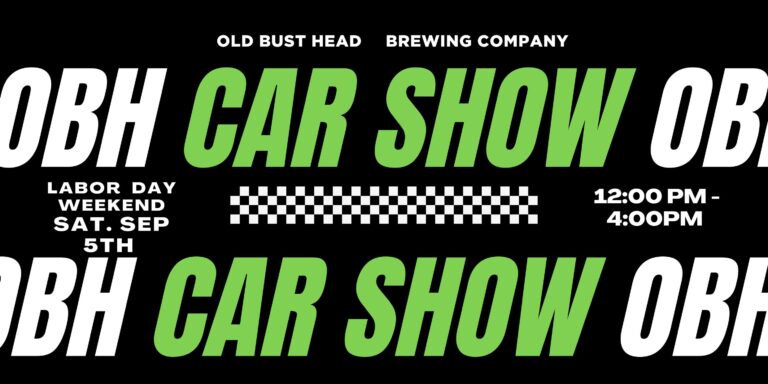 Flyer for OBH Car Show at Old Bust Head Brewing Company