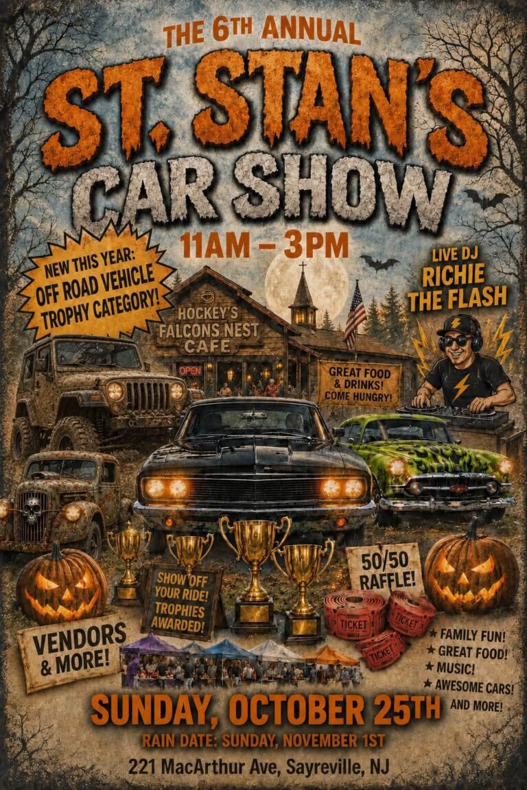 Flyer for 6th Annual St. Stan’s Car Show