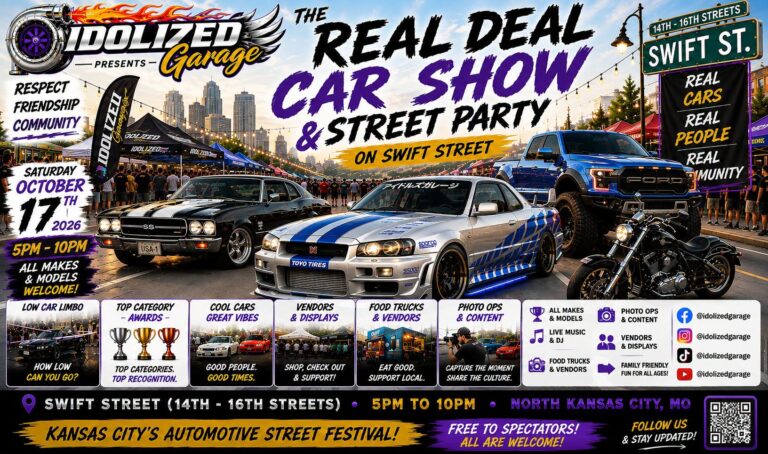 Flyer for The Real Deal Car Show & Street Party