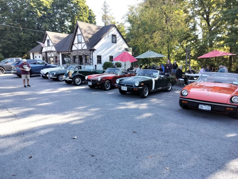 Flyer for MG Car Club Cars and Coffee