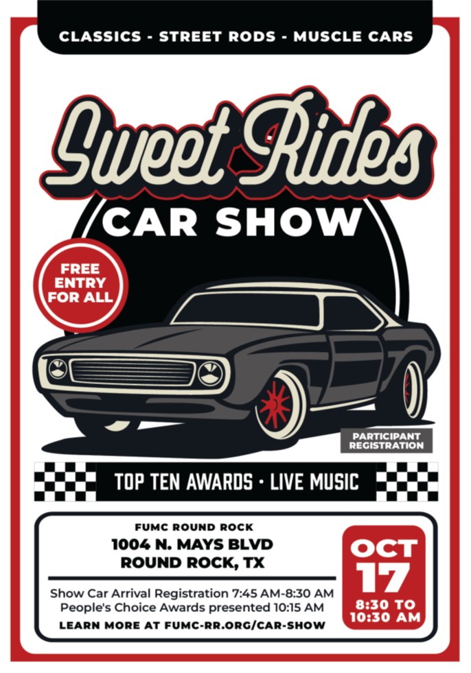 Flyer for Sweet Rides Car Show