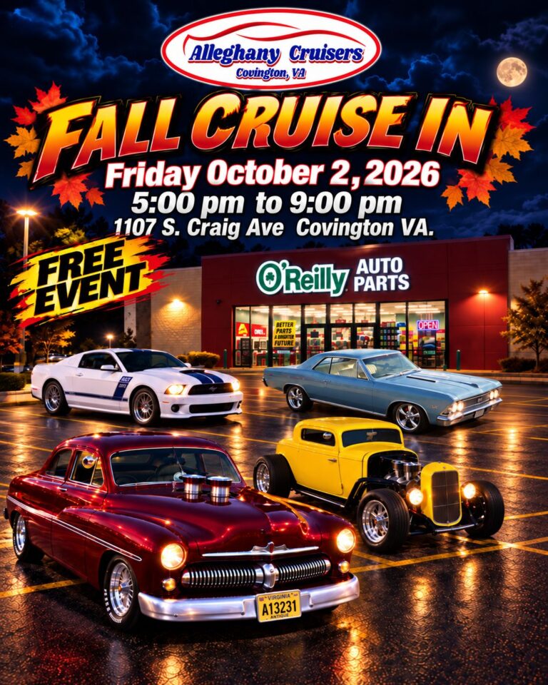 Flyer for Alleghany Cruisers Fall Cruise In