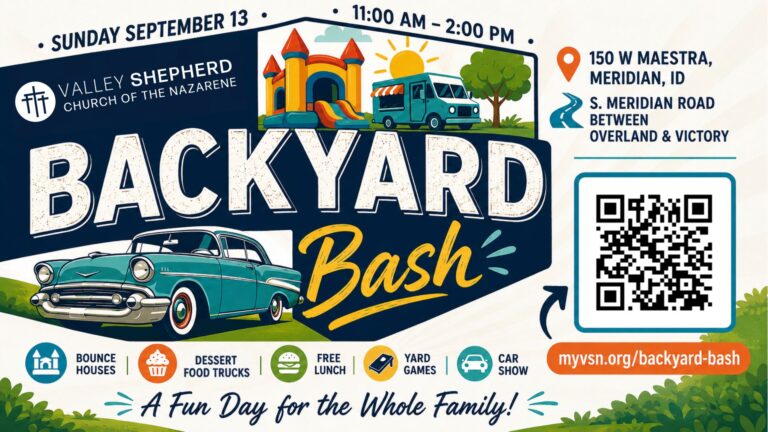 Flyer for Backyard Bash Car Show