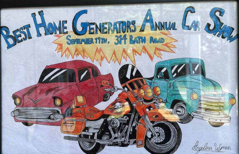 Flyer for Best Home Generators’ 2nd Annual Car, Truck, and Bike Show